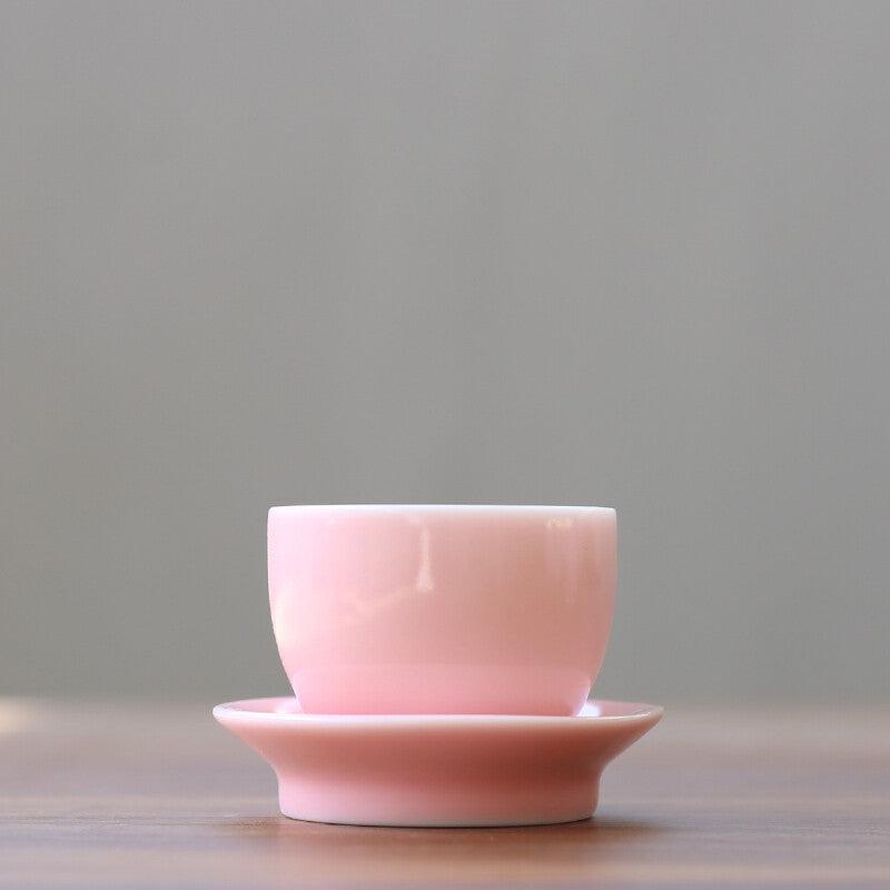 cup and saucer porcelain master cup coaster lady gift 35ml Chinese kungfu teacup