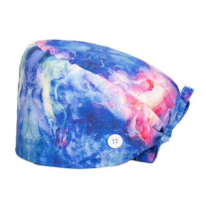 Surgical Cap Baotou Cap Fashion Floral Nurse Doctor Hat Buckle Classic Printing
