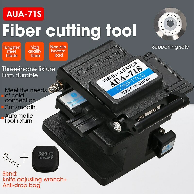 AUA-71S FTTH Cable Fiber Optic Cutting Knife Tool Cutter Three-in-one Clamp Slot