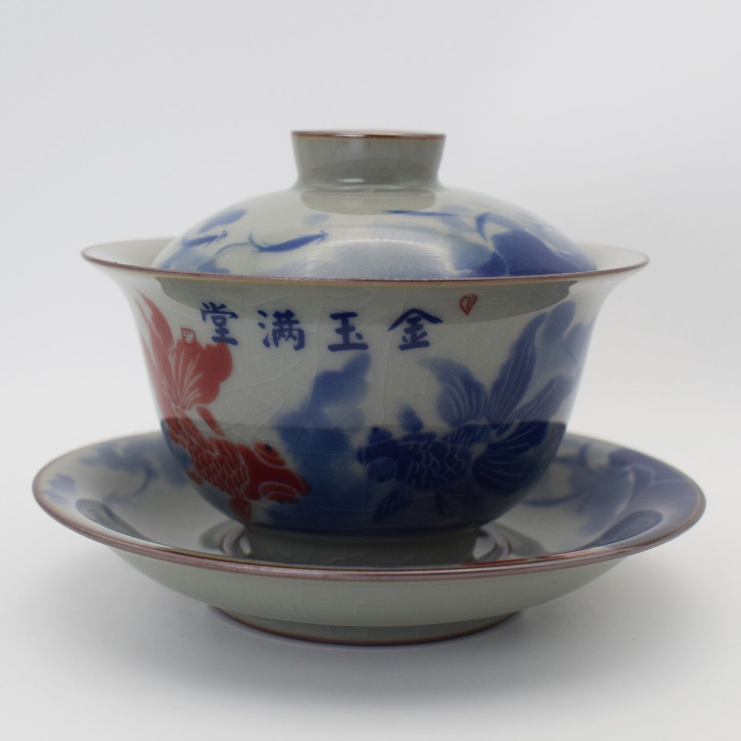 Ceramic Gaiwan Jingdezhen Craft Porcelain Tureen Covered Bowl Saucer Teaset Gift