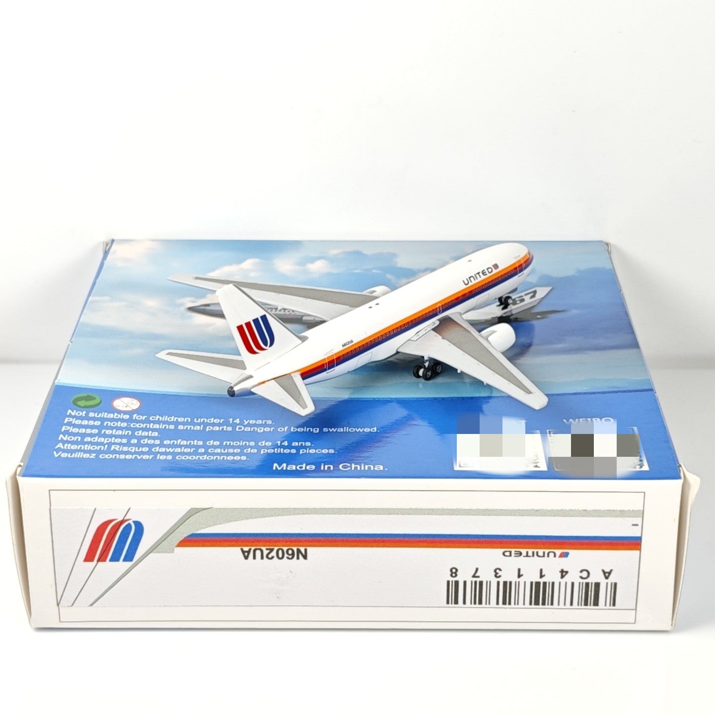 1:400 Aeroclassics United Airlines Boeing 767-200 Passenger Plane Diecast Model
