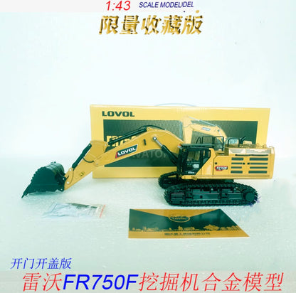 1:43 37CM LOVOL FR750F Excavator Construction Equipment Machinery Diecast Model