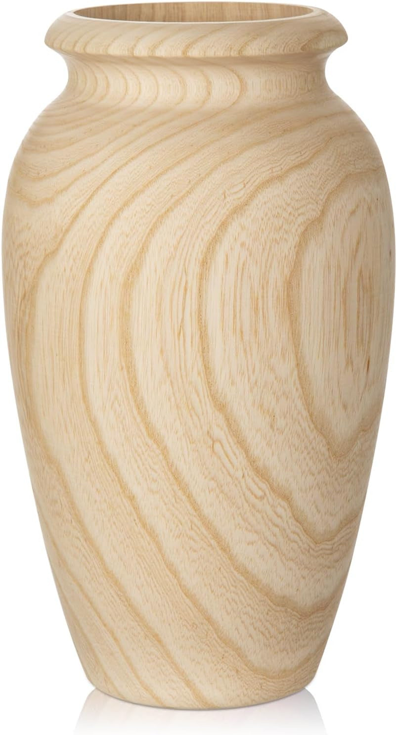Tall Handmade Wooden Flower Vase Decoration for Flower Arrangement Home Gift