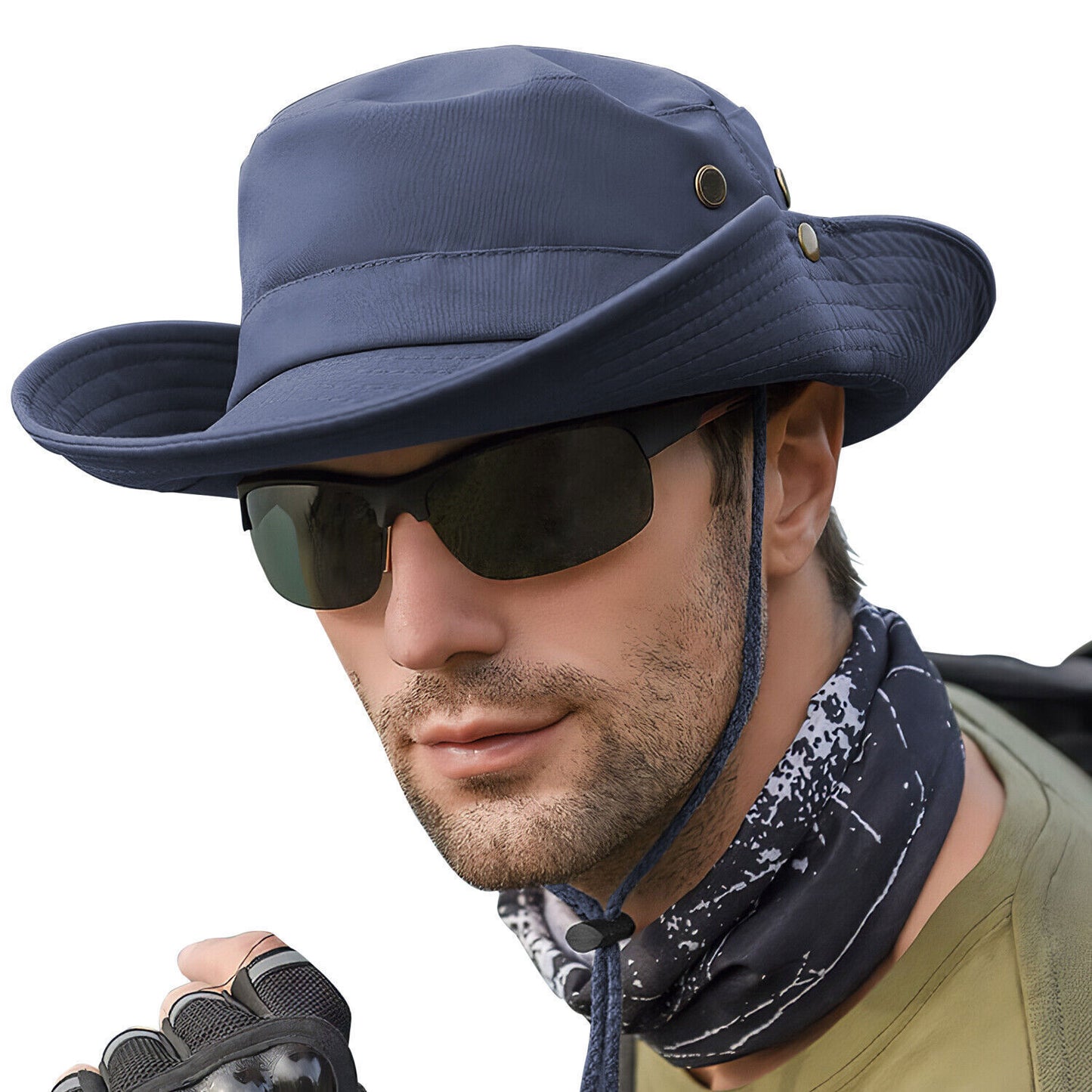Wide Brim Sun Hat Men Women Breathable Bucket Cap Summer Fishing UV Protection