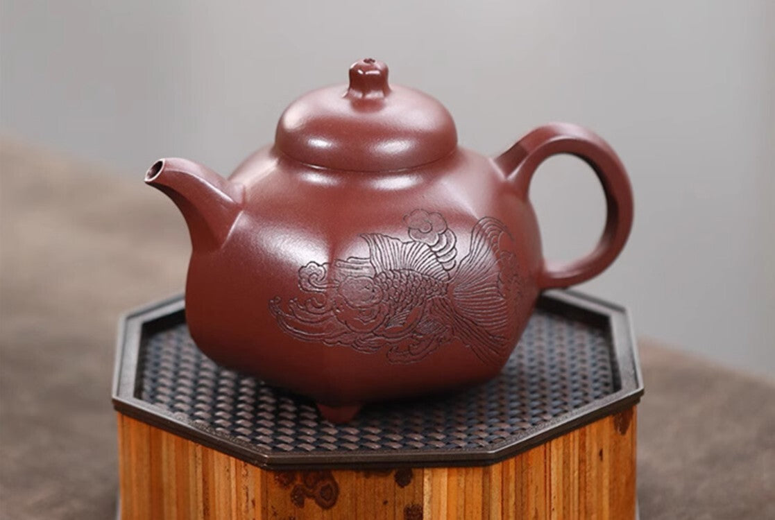 320cc chinese Yixing Handmade Zisha teapot Purple Clay LiuFang Gongfu Tea Pot