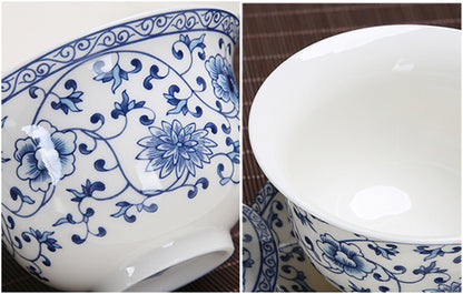 320ml Big Tureen Porcelain Gaiwan Chinese Tea Set Ceramic Tea Cup Bowl Saucer