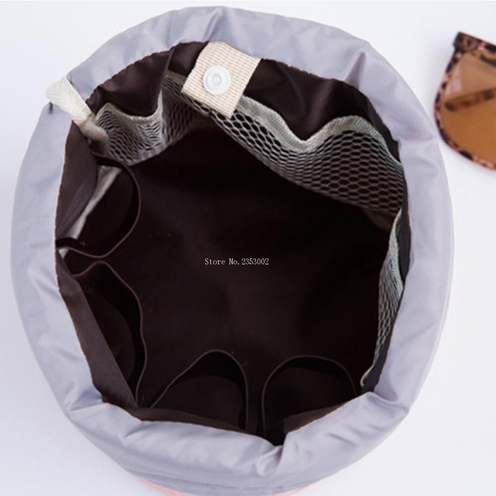Round Cosmetic Bag Waterproof Beautiful Makeup Bag Travel Organizer Storage Bags