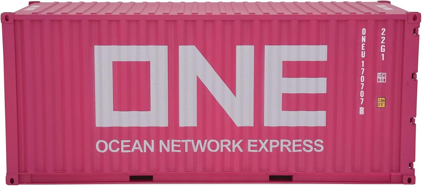 1:20 ONE 20GP Shipping Container Model Pink Abs Resin & Wood Toy Decoration Pink