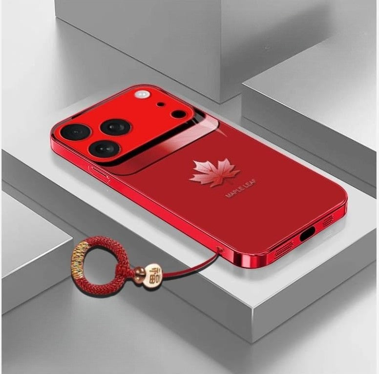 Apple-17Light luxury maple leaf high-quality heat dissipation mobile phone case