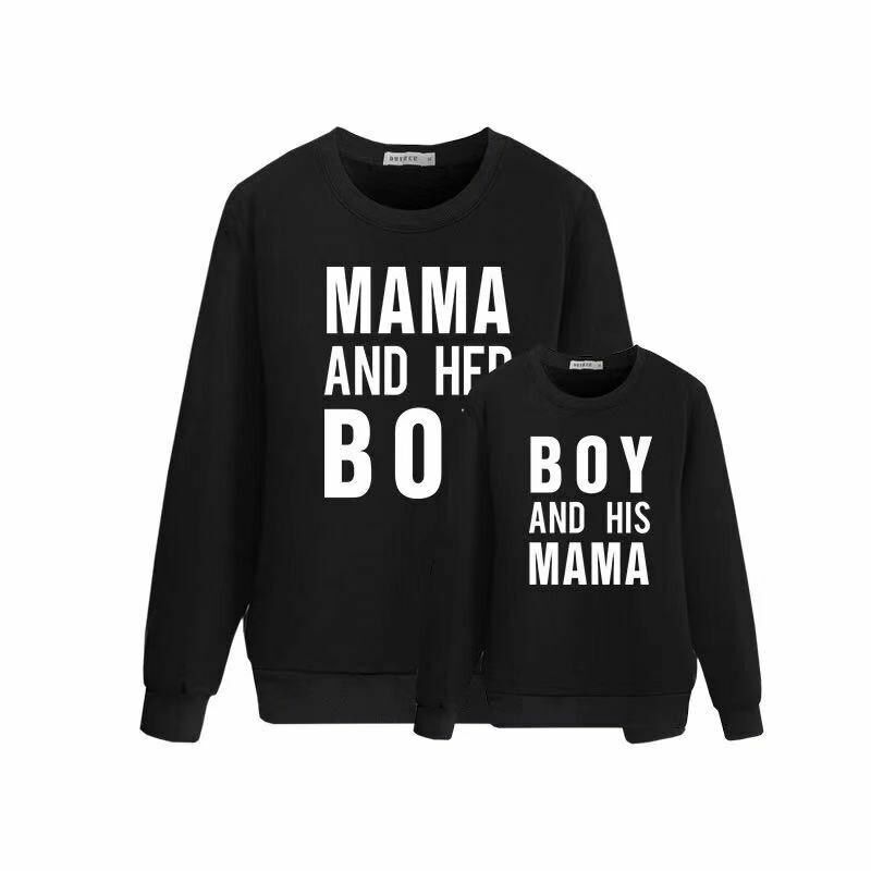 Matching Outfits Clothes Son T-Shirt Woman Kids Baby Winter Sweater Family Tops