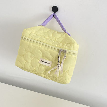 Flower Print Makeup Bag Cosmetic Organizer Small Storage Handbag Toiletry Case
