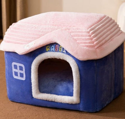 Sleep Kennel Pet Nest Warm Removable Cave Bed