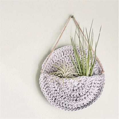 Air Plant Holder Cotton Hand Weaving Multicolor Macrame Bohemian Planter 10-15cm