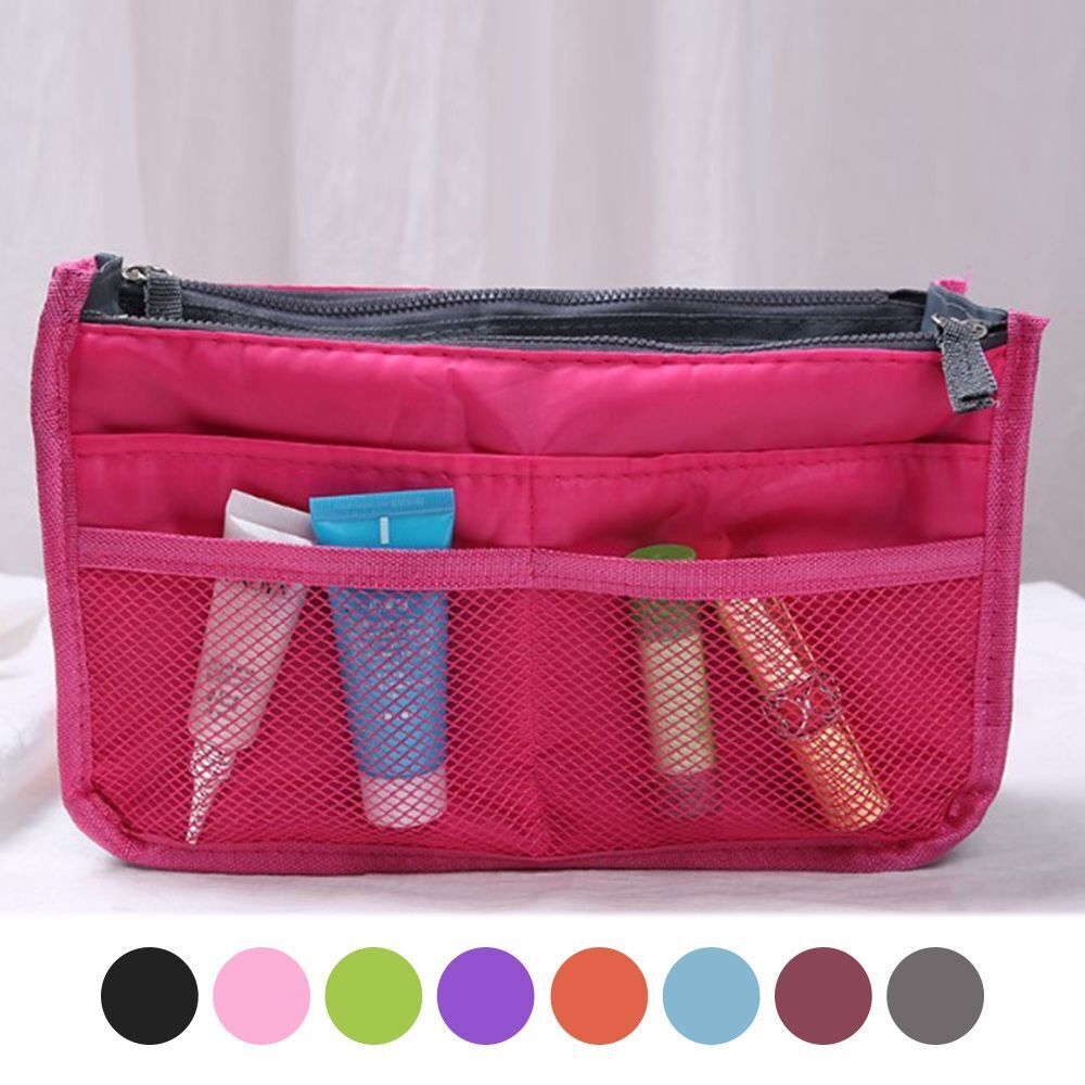 Large Cosmetic Storage Bag Nylon Travel Makeup Organizer Handbag Tote Travel Bag