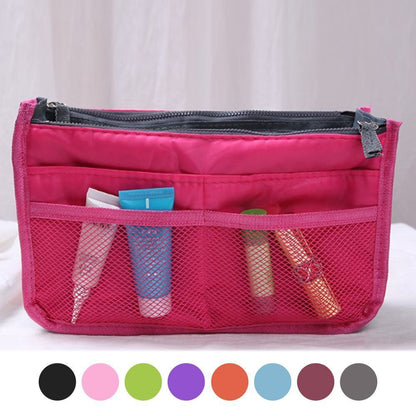 Large Cosmetic Storage Bag Nylon Travel Makeup Organizer Handbag Tote Travel Bag
