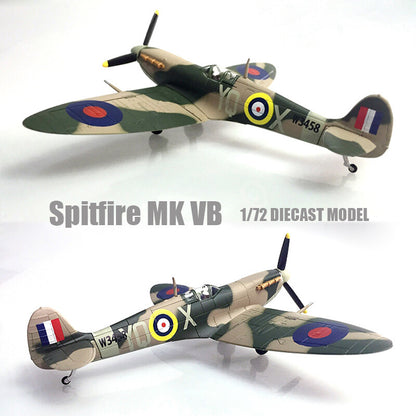 WWII BRITISH Spitfire MK VB 1/72 diecast plane model aircraft AMER