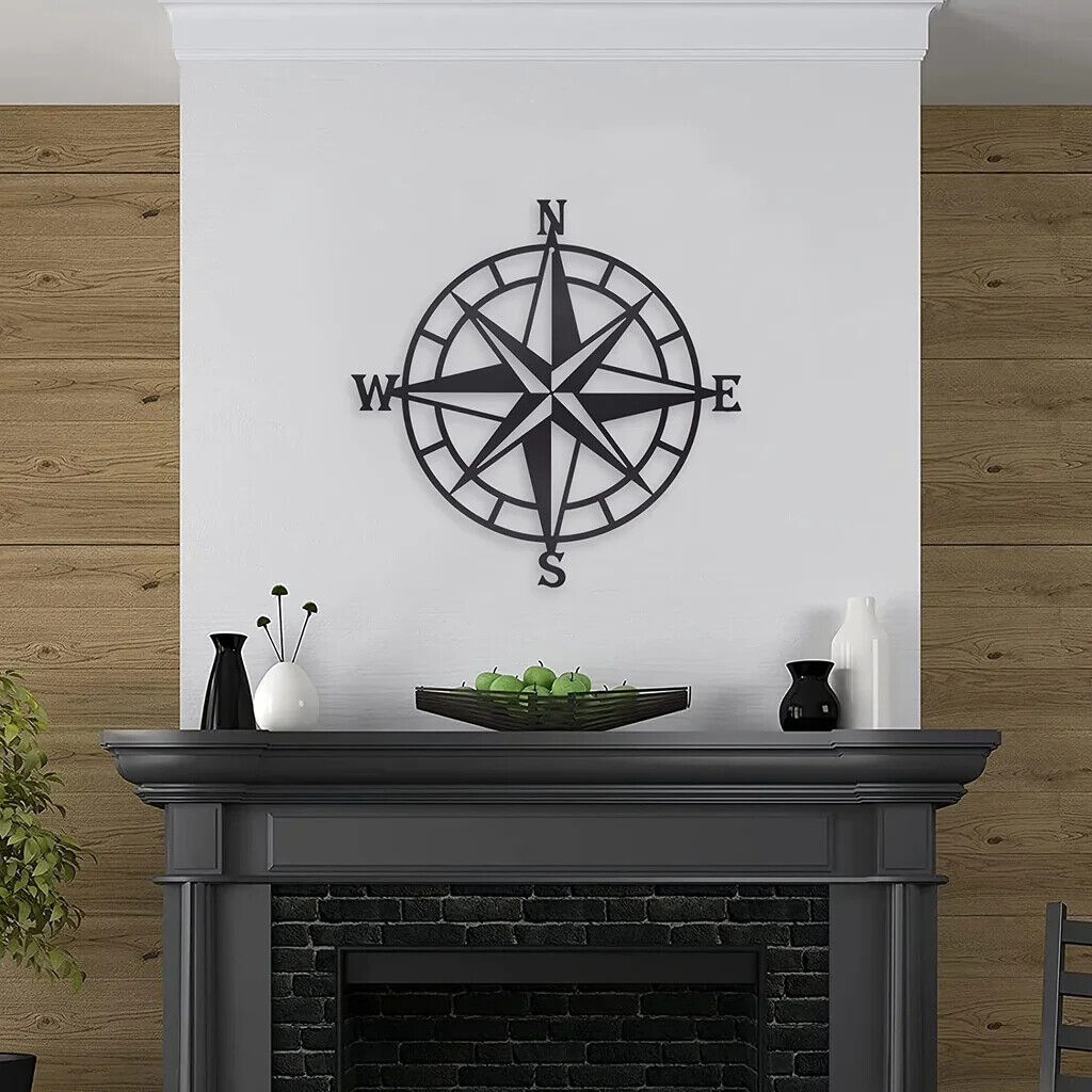 1pc, Compass Metal Wall Art, Room Decor, Home Decor, Scene Decor Wall decor