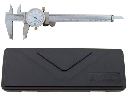 6" Utility Dial Caliper, 0.001" Resolution with Slide Lock, Includes Case