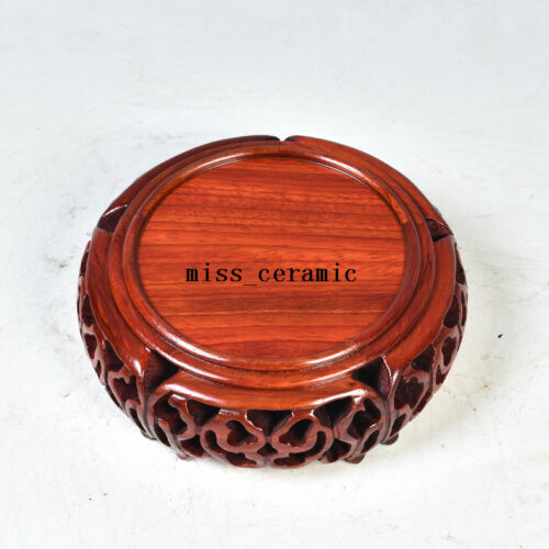 3 .1" Wood Round Base Display Stand for Vase Teapot Incense Burner Flowerpot