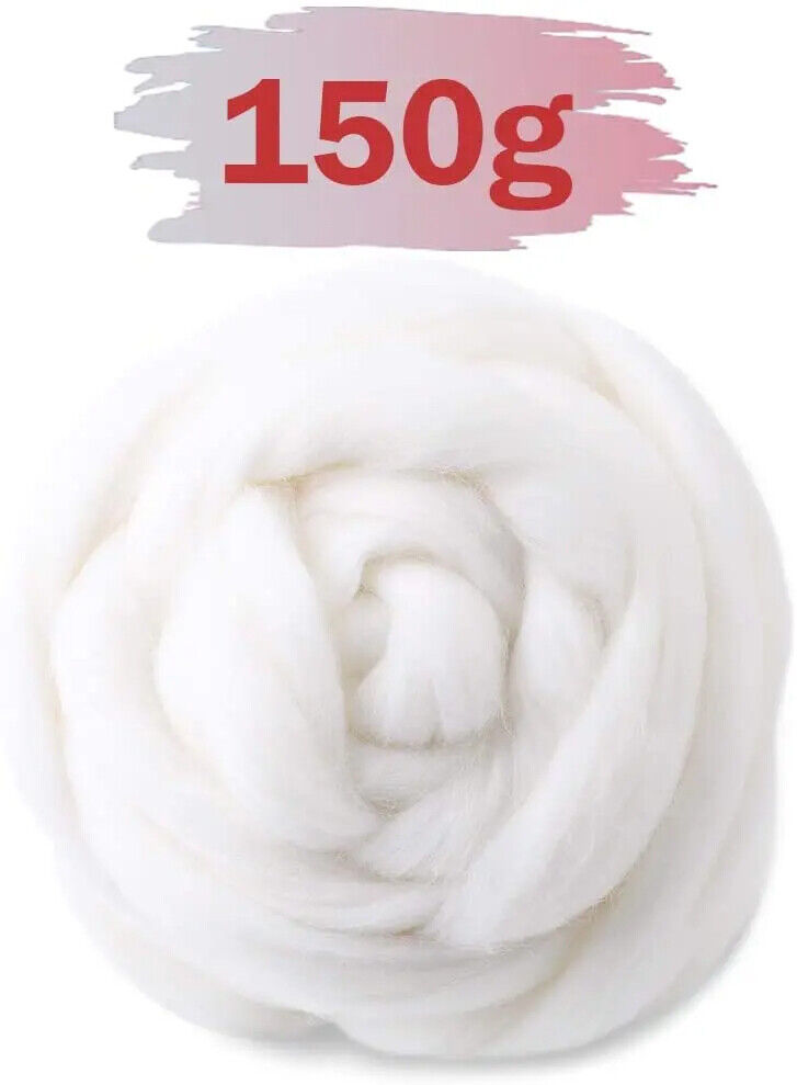 Needle Felting Wool 150g Dyed Roving Fibre Needlecraft Beginners Kit Accessories