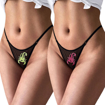 Sexy Womenthongs Mesh G-String Underwear Low Waist See Through Panties G-String