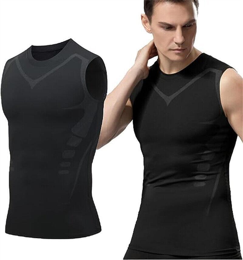 Sculptcore - Men's Body Shaper, Compression Ionic Shaping Shirt