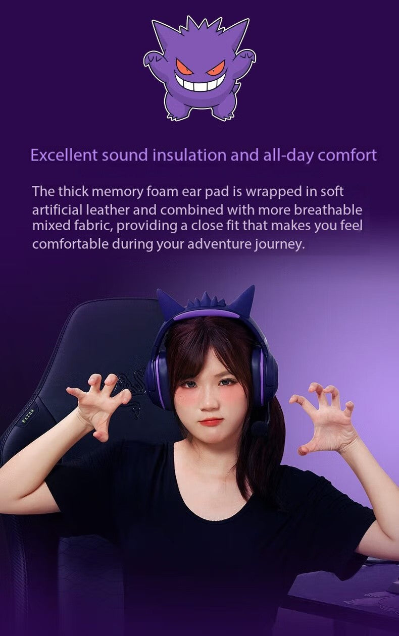 Razer x Pokémon Gengar Kraken V2 Wired Headset Headphone Limited Edition