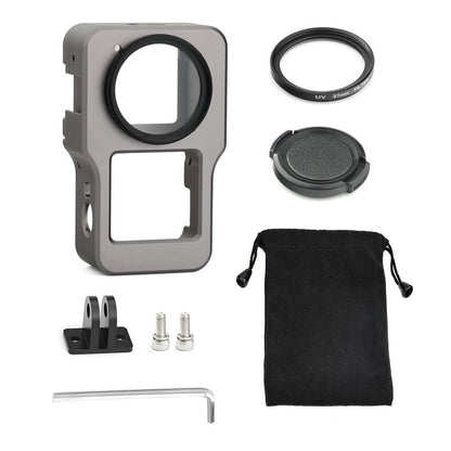 Camera Protective Frame Cover+UV Filter+Lens Cover+Adapter For DJI Action 2 D