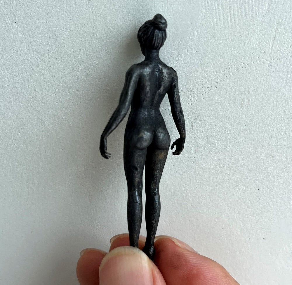 Solid Brass Naked Girl Statue Art Beauty Human Model Hand Artwork Decor