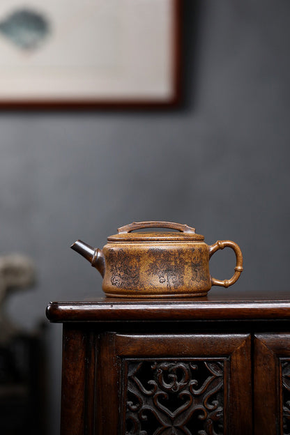 China Yixing Purple Clay Teapot Panda Teapot for Home Tea Set National Trend