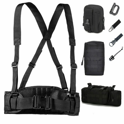 Army War Battle Belt Military Tactical Nylon Waist Bag Tools Carrier CS Belt