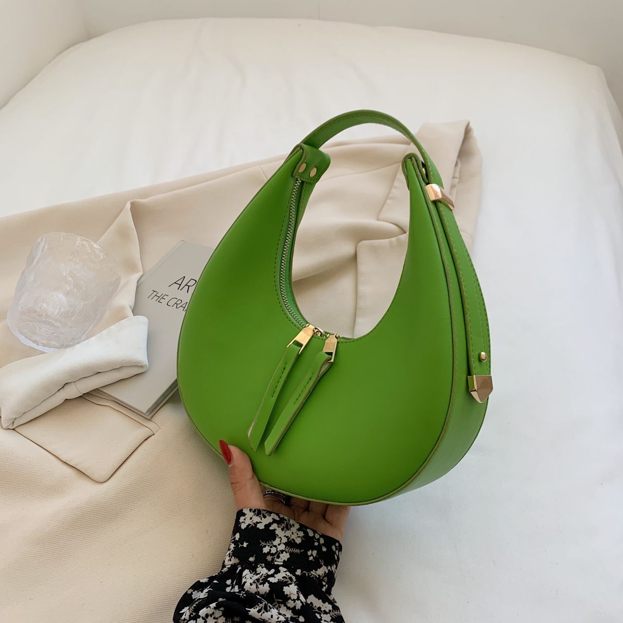 Women Shoulder Bags Leather Underarm Totes Handbag Shopping Bag Polyester 1 PC