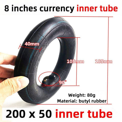 8Inches Outer Tire Inner Tube 200x50 Inflatable Wheel Brake Electric Gas Scooter