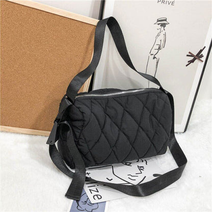 Black Quilted Bag Handbags Women's Bag Fashion All-Match Shoulder Bag Tote Bag