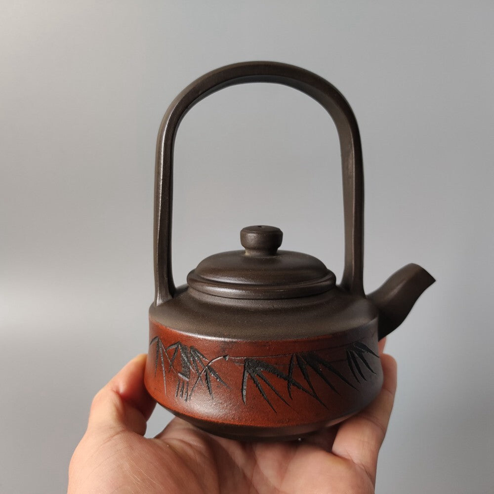 Chinese Yixing Zisha Clay Teapot Lifting Beam Pot Ancient Famous Master 280ml