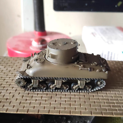 Homemade 1/72 Searchlight Sherman Tank Finished Model Painted Ornament Toys