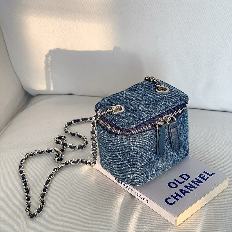 Crossbody Bags Women Lingge Chains Shoulder Bag Box Bag Coins Handbags