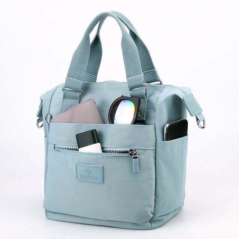 Durable Fabric Shoulder Bag Multi-pocket Messenger Bag Large Shopping Purse 1PC