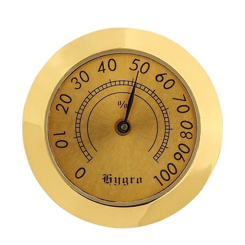 Tobacco Humidor Hygrometer Alloy Smoking Cigars Humidifier Accessories 38x9x28mm
