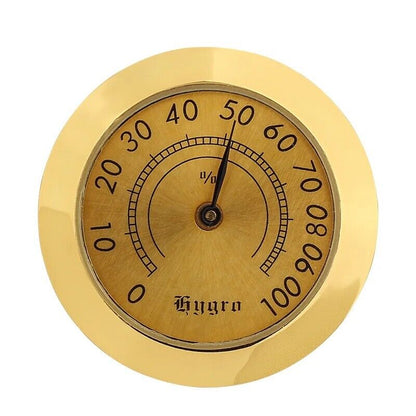 Tobacco Humidor Hygrometer Alloy Smoking Cigars Humidifier Accessories 38x9x28mm