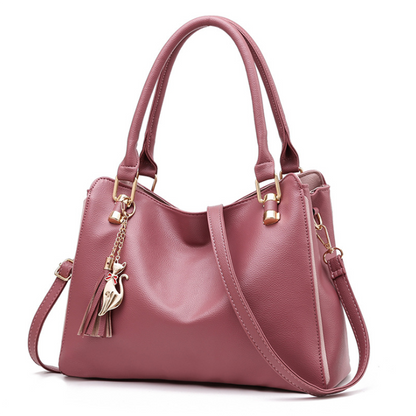 Women Fashion Faux Leather Handbags Tote Shoulder Bag Messenger Crossbody Purse