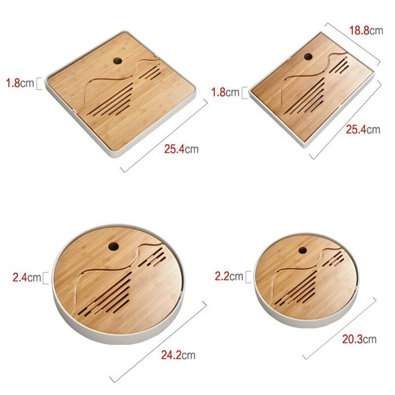 Kung Fu Natural Wood Bamboo Tray Traditional Chinese Bamboo Tea Room Board Table