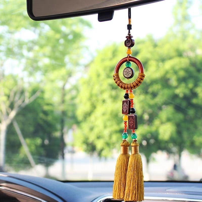 Sandalwood Green Sandalwood Car Charm Aromatherapy Rearview Mirror Pendant