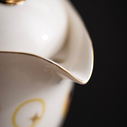 Rabbit Design Porcelain Tea Set For Travel Master Cup Matching Tea Cup Pitcher