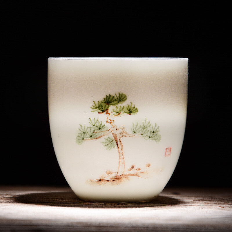 6 Pcs/lot Tea Cups Drinkware Chinese Kung Fu Tea Cup Ceramic Porcelain Tea Set