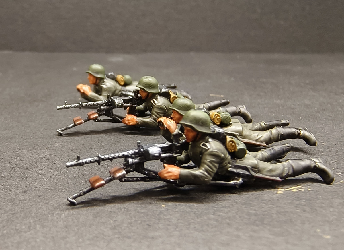 1/72 World War II German MG34 Heavy Machine Gun Group Soldier Model