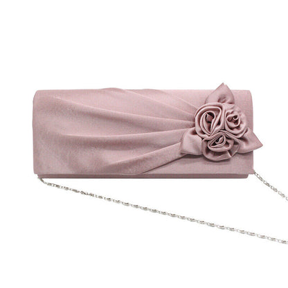 Banquet Bag Chain Handbag Clutch Purse Bridal Clutch Dinner Bag Imitation Silk