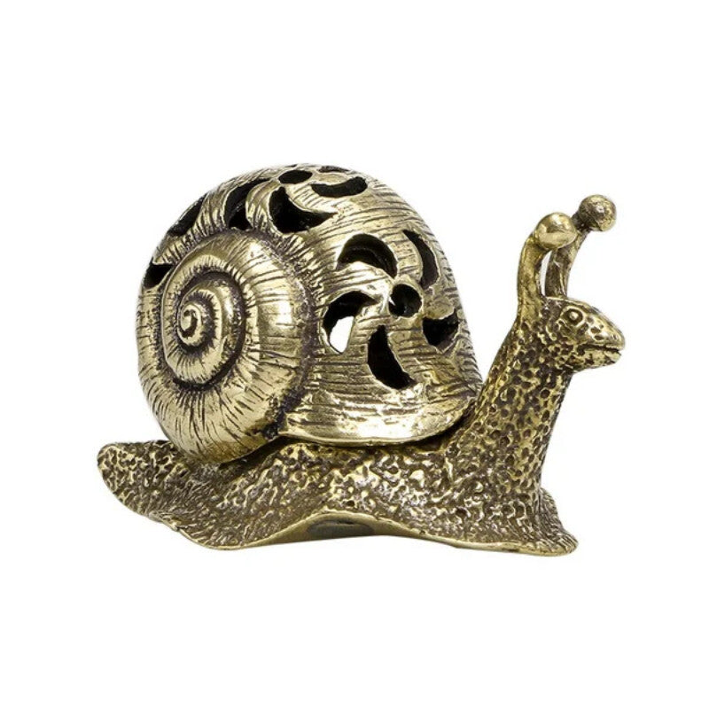 Pure Copper Mini Snail Small Ornament Desk Decoration Tea Pet Incense Holder