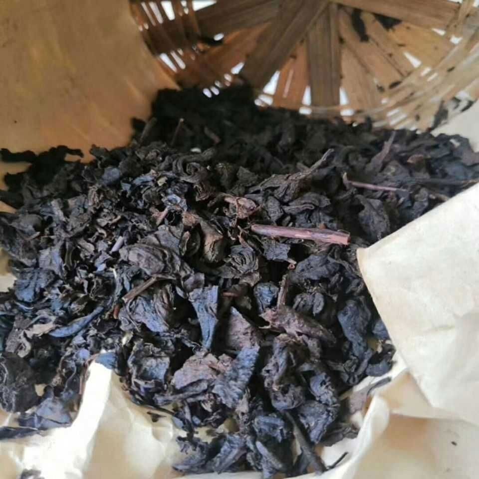 1990 Chinese Liubao Tea Black Tea Loose Tea Guangxi Aged 800g Basket Packed Gift