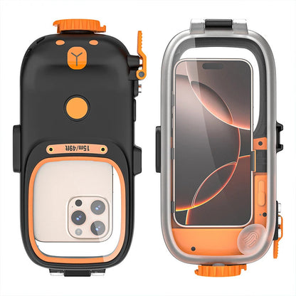 IP68 Dive Waterproof Case Samsung/iPhone,Snorkeling Underwater Box BT Shutter